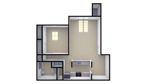 1 Bedroom Floorplan